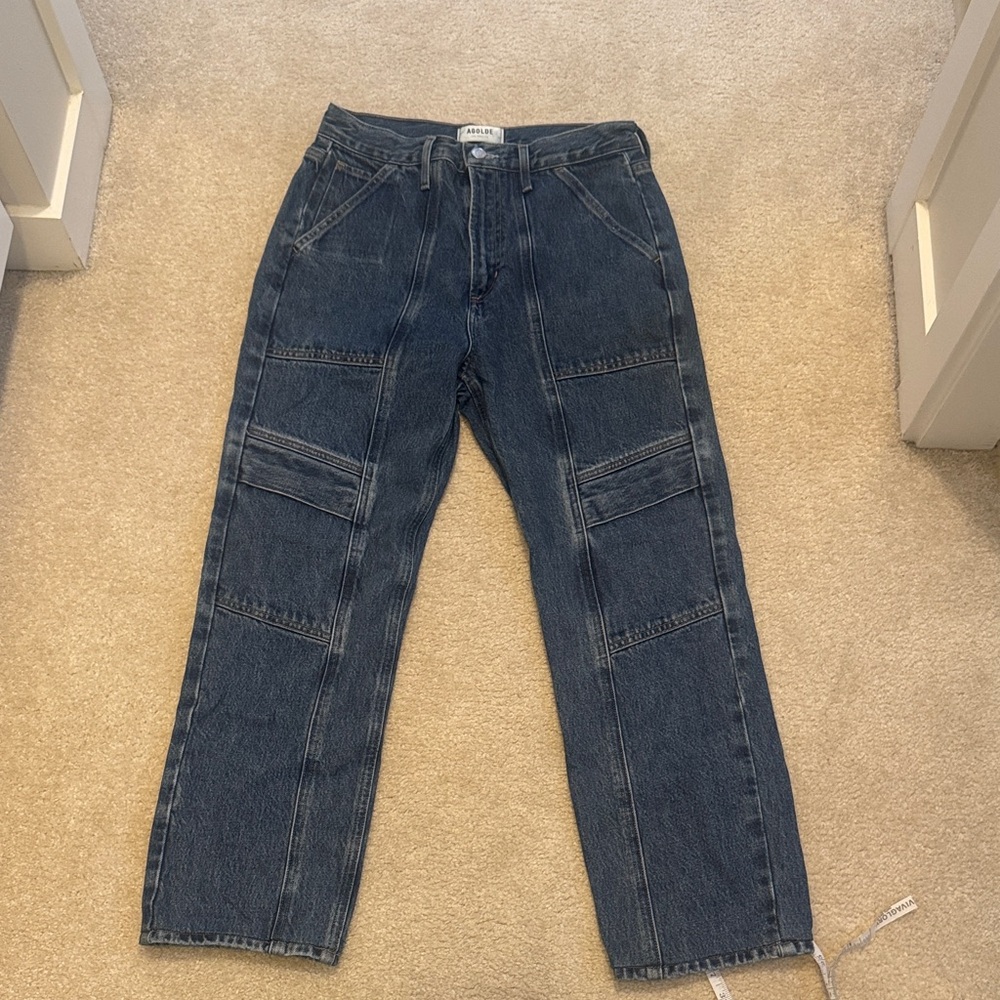 Agolde cooper Dark Blue Denim Cargo jeans Pants 26